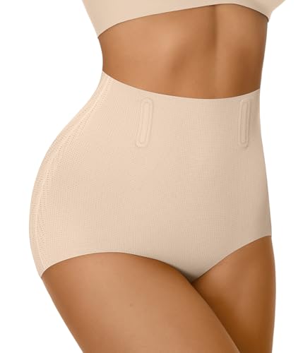 LUCKMEEY Tummy Control Shapewear Underwear, Seamless Comfy Shaping Briefs - color: Briefs Nude, size: Medium