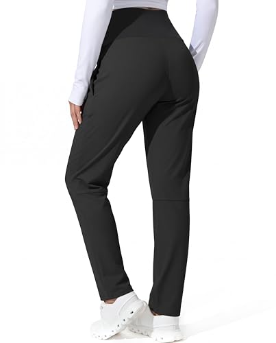 Maternity Pants Over The Belly Stretchy Scrub Pants - color: Black, size: XX-Large