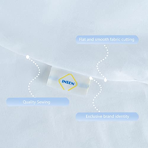 INSEN Pregnancy Body Pillow,Full Body Pillow,C Shaped Full Body Pillow with Removable White Cotton Cover