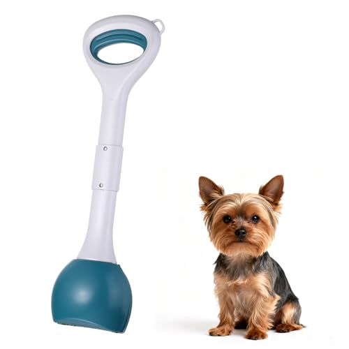 Poop Scooper, 19.3" Long Handle Dog Poop Scooper, Green - color: Green, size: 19.3
