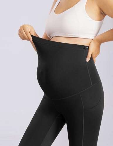 Enerful Maternity Leggings for Women - color: 2pack Black*2, size: X-Large