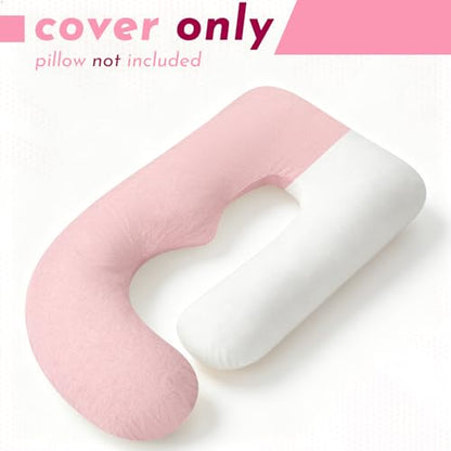 TANOFAR Pregnancy Pillow Cover J Shaped Pink (ONLY Pillowcase) - color: Pink