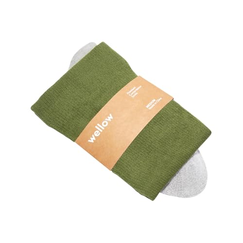 Wellow Knee High Compression Socks for Men & Women, 18–25 mmHg - color: Army Green - Solid, size: X-Large