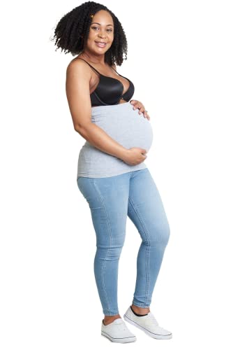 Belly Band Seamless Maternity and Postpartum Shirt Extenders, Cotton, Singles - color: Gray, size: Medium
