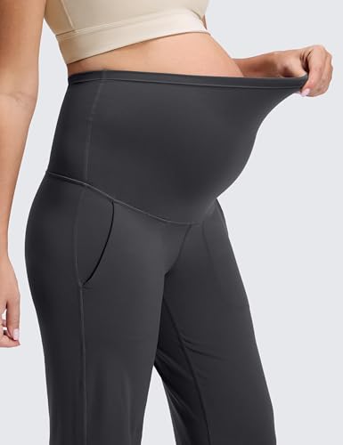 CRZ YOGA Maternity Wide Leg Pants 31.5" - color: Mysterious Grey, size: X-Small