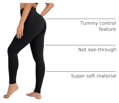 VALANDY Creamlush 1/3/5 Pack High Waisted Leggings for Women Buttery Soft - color: 1 Pack - Black, size: Small-Medium