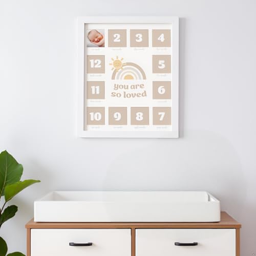 Kate & Milo My First Year Baby Milestone Photo Frame - style: You Are So Loved First Year