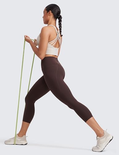 CRZ YOGA Butterluxe Capris Pockets 21" - color: Hot Fudge Brown, size: X-Large