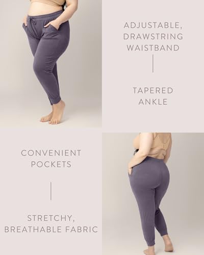 Kindred Bravely Everyday Maternity Lounge Jogger Pants for Postpartum - color: Heathered Granite, size: Large