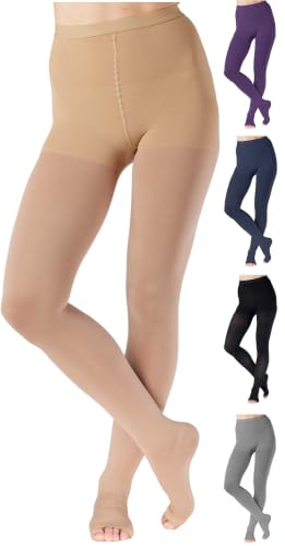 ABSOLUTE SUPPORT Compression Pantyhose 20-30mmHg, Opaque, Beige, Small - color: Beige, size: Small