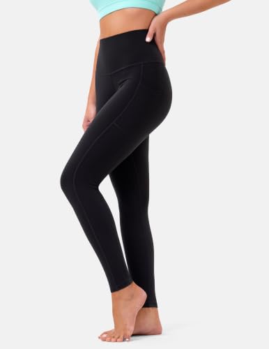 Colorfulkoala Essential 7/8 Leggings with Pockets - color: Black, size: Large