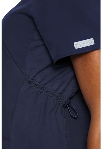 Med Couture Touch Maternity Scrub Top Womens V-Neck 2 Pockets Pregnancy Fit - color: Navy, size: Medium