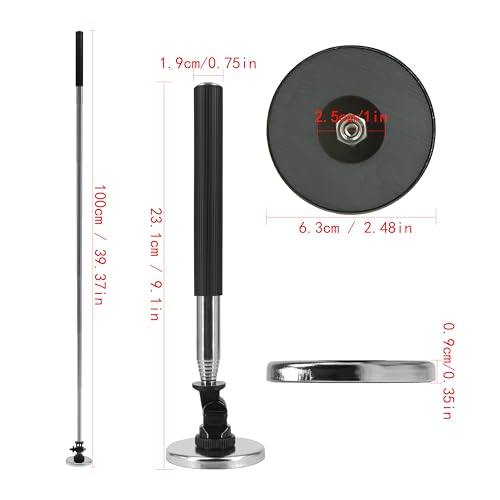 Telescopic magnetic picking tool, 30 lbs. Great suction. Garbage tools Telescopic pick-up tool for small metal tools extends from Length:7.48"-39.5" - style: Big head-magnet
