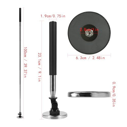 Telescopic magnetic picking tool, 30 lbs. Great suction. Garbage tools Telescopic pick-up tool for small metal tools extends from Length:7.48"-39.5" - style: Big head-magnet