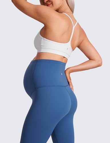 CRZ YOGA Maternity Capris Leggings 21" - color: Pitch Blue, size: Medium