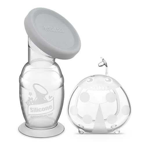 Haakaa 100ml Manual Breast Pump with 75ml Ladybug Milk Collector Combo Set - size: 4 Ounce