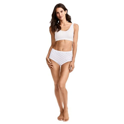 Jockey Women's Underwear 100% Cotton Elance Brief - 3 Pack - color: Floral Trellis, size: 5