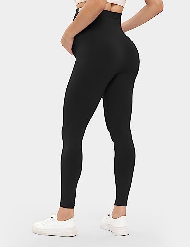 Buttergene 5 Pack Maternity Leggings with Elastic Band - color: 5pack Black*5, size: Large