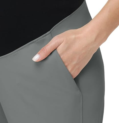 Maternity Pants Over Belly Pregnancy Casual Scrub Pant - color: Grey, size: Small