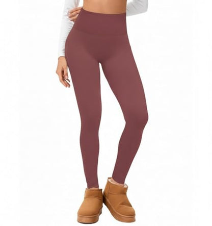 Hi Clasmix Seamless Fleece Lined Leggings Women - color: Pink, size: Small-Medium