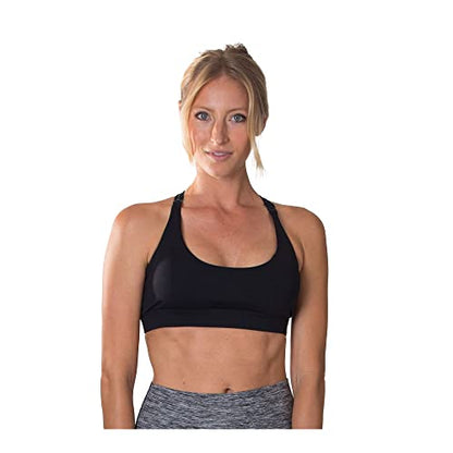 Sweat and Milk Océane 2 Medium Support Nursing & Sports Bra, Strappy Back, Breastfeeding, No Pumping, Maternity Bra - size: Medium