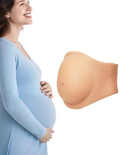 Silicone Fake Pregnant Belly - color: Ivory White, size: 7-9month