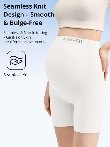 Maternity Underwear High Waisted Seamless Underwear for Women - color: White, size: Large