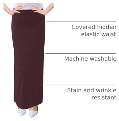 BABY O Women's Basic Modest 37" Below The Knee Ankle Length Maxi Straight Skirt - color: Eggplant, size: 8