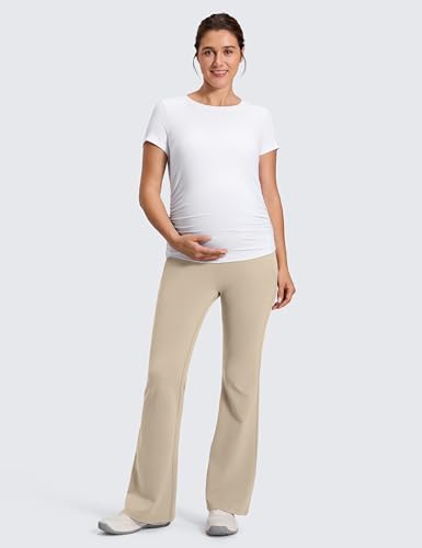 CRZ YOGA Maternity Flare Legging Pocket 31'' - color: Oak, size: Small