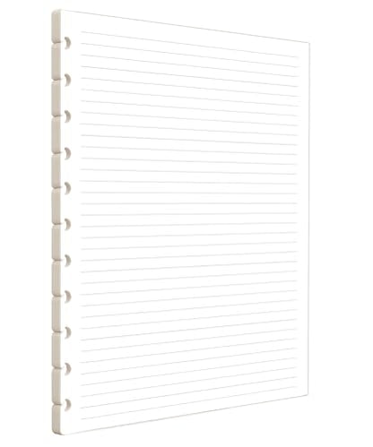 Notes Refill Pages for 11-Disc Letter Size Planners, Letter Size Planner Notes Refills, Pre-punched Planner Inserts, Pre-punched Notes Refills