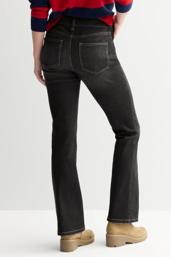 BLENCOT Womens Maternity Jeans Elastic Waist Stretch Pregnancy Denim Pants - color: Black, size: Medium