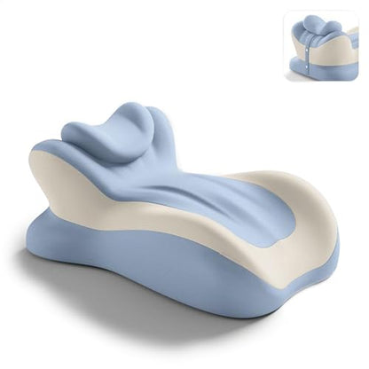 Adjustable Intimacy & Pregnancy Support Pillow - Ergonomic Foam Wedge Cushion for Back Pain, Sitting, Lying, Multi-Position with Removable Washable Cover (Blue) - color: Blue