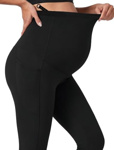 Women's Maternity Flare Leggings Yoga Pants with Pockets 31" - size: X-Large