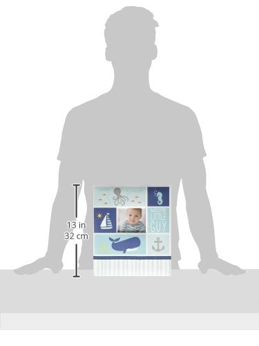 Carter's B0-14074 Blue Nautical First 5 Years Loose Leaf Baby Memory Book for Boys, 64 Pages