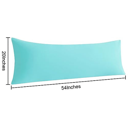 NTBAY Body Microfiber Pillowcases, Set of 2, Aqua - color: Aqua, size: Body (20"x54")