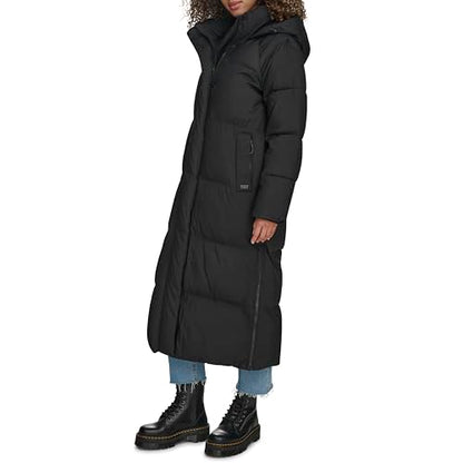 Levi's Women's Cloud Puff Extra Long Puffer Jacket Coat - color: Black, size: Small