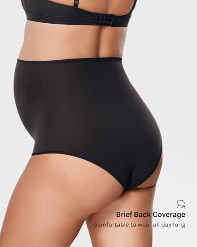 INLYRIC Women's Inbarely Soft Maternity Underwear - Over Bump High Waist Briefs Soft Full Coverage Pregnancy Panties Pack