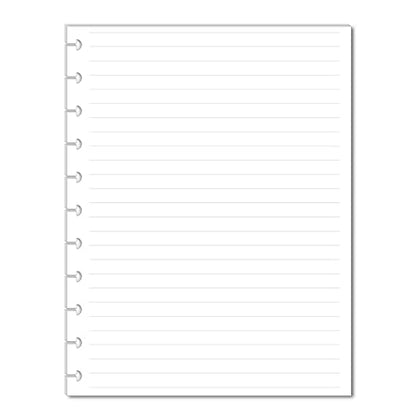 Notes Refill Pages for 11-Disc Letter Size Planners, Letter Size Planner Notes Refills, Pre-punched Planner Inserts, Pre-punched Notes Refills