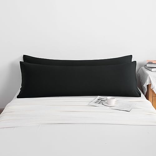 NTBAY Body Microfiber Pillowcases, Set of 2, Black - color: Black, size: Body (20"x54")