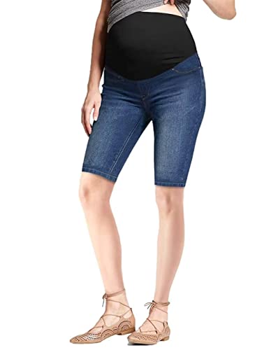 Hybrid & Company Women's Comfy Maternity Shorts - color: Bermuda-bm5834a-medium Was, size: Medium