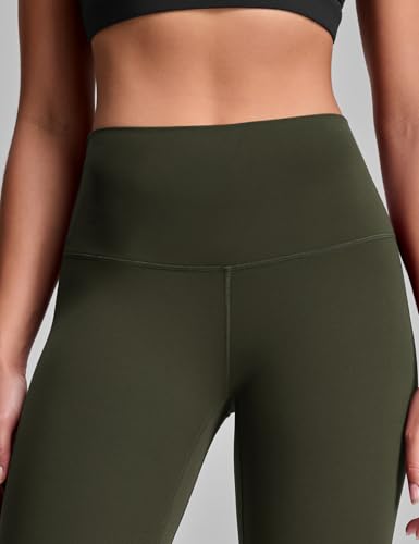 HeyNuts Yoga Pro Leggings 25" - color: Dark Olive, size: Large