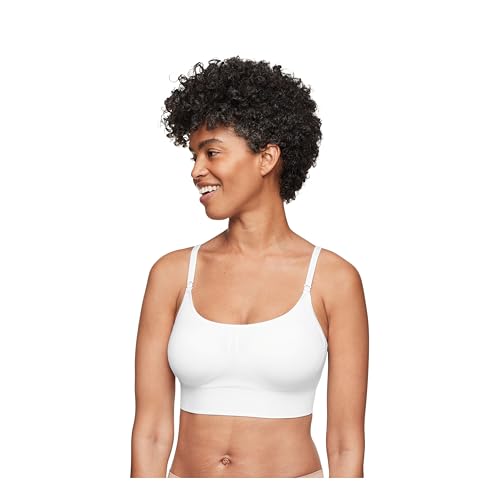 Warner's Blissful Benefits Women's Dig-Free Comfort Band with Seamless Stretch Wireless Lightly Lined Comfort Bra RM0911W - color: White, size: Small