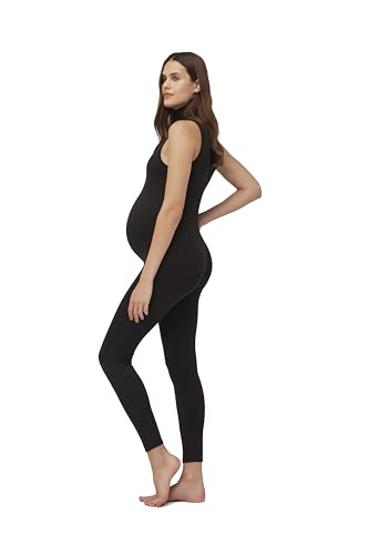 BUMPSUIT Maternity Bodysuit for Women Sleeveless Turtle Neck Pregnancy Jumpsuit Soft Stretchable Fabric Lightweight - size: X-Large