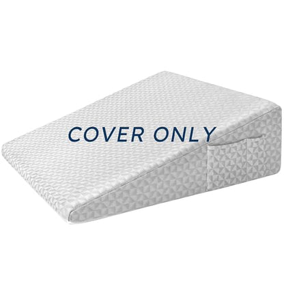 7.5" Wedge Pillowcase Soft and Breathable Replacement Case Light Grey, Only One Cover - color: Light Grey Cover, size: 24*24*7.5 inch