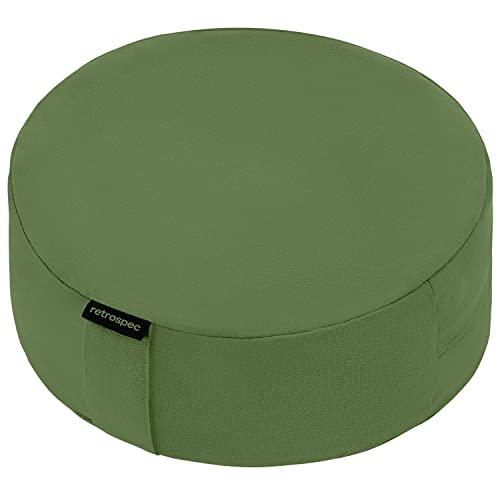 Retrospec Sedona Meditation Cushion, Buckwheat Pillow, Meditation Pillow - color: Basil, size: Round