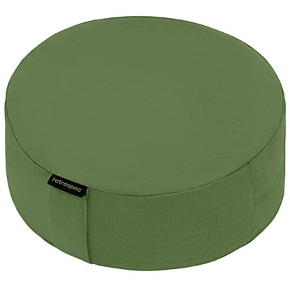 Retrospec Sedona Meditation Cushion, Buckwheat Pillow, Meditation Pillow - color: Basil, size: Round