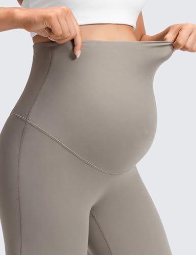CRZ YOGA Maternity Wide Leg Pants 30" - color: Warm Ash Grey, size: Large