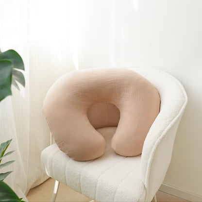 MairMore 2 Pack Muslin Baby Nursing Pillow Covers，Cover Only - color: Clay
