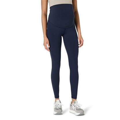 Amazon Essentials Women's Maternity High-Rise Over the Belly Formflex Full Length Legging, Soft, Moisture Wicking - color: Navy, size: Large