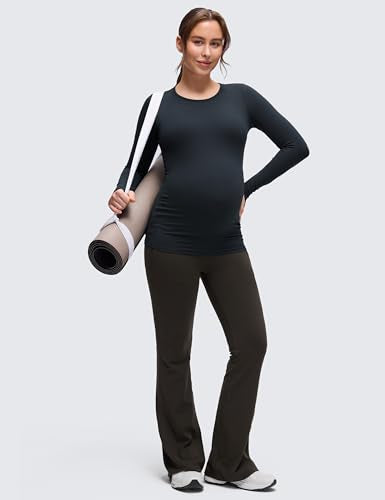 CRZ YOGA Maternity Crewneck Top - color: True Navy, size: Large